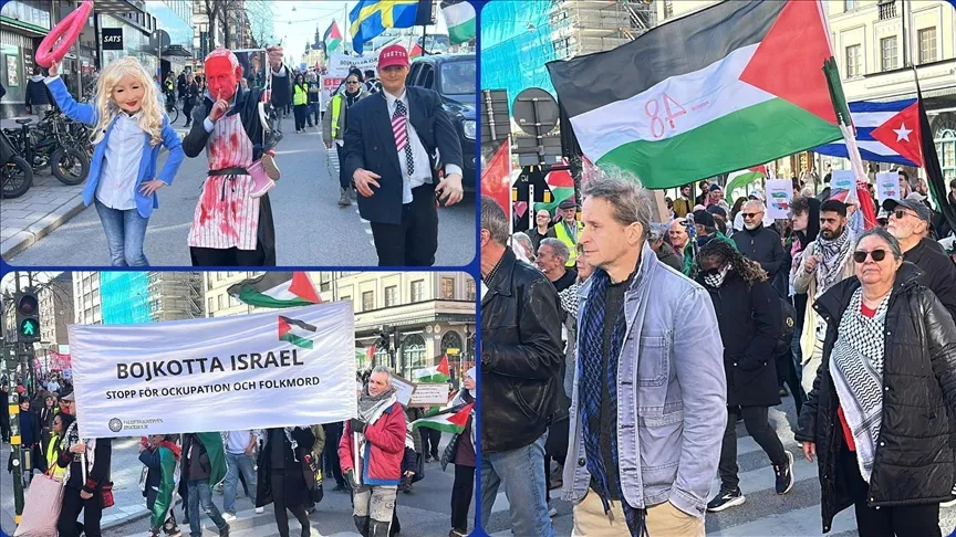 Israel's attacks on the Gaza Strip and Lebanon were protested in Sweden